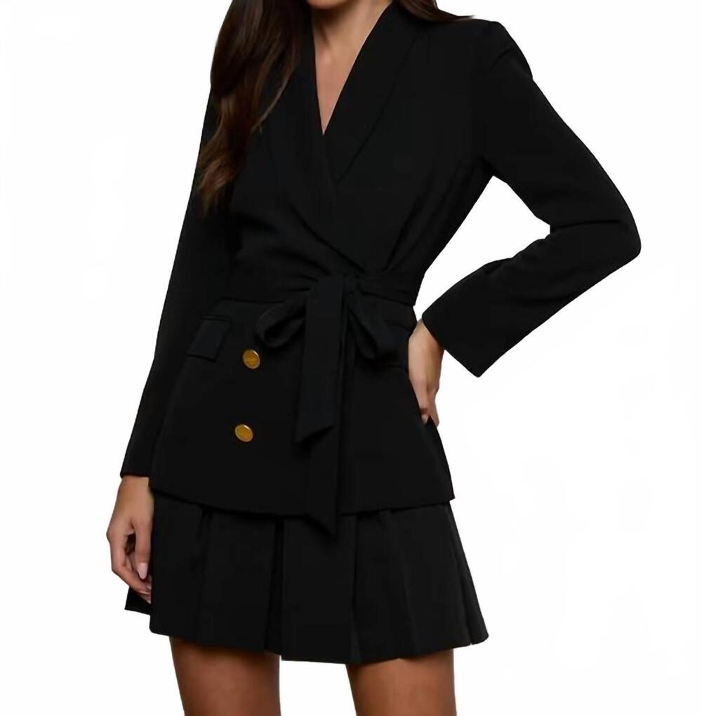 NEW L'AGENCE aven wrap blazer in black